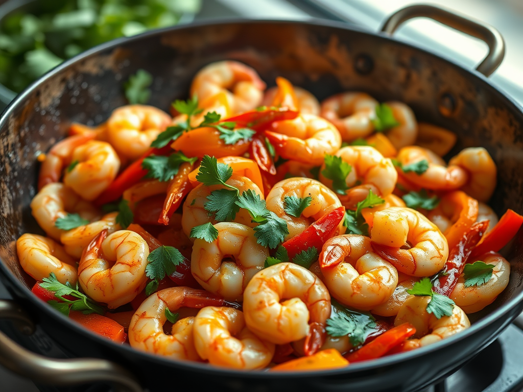STIR-FRY SPICY GARLIC&nbsp;SHRIMP