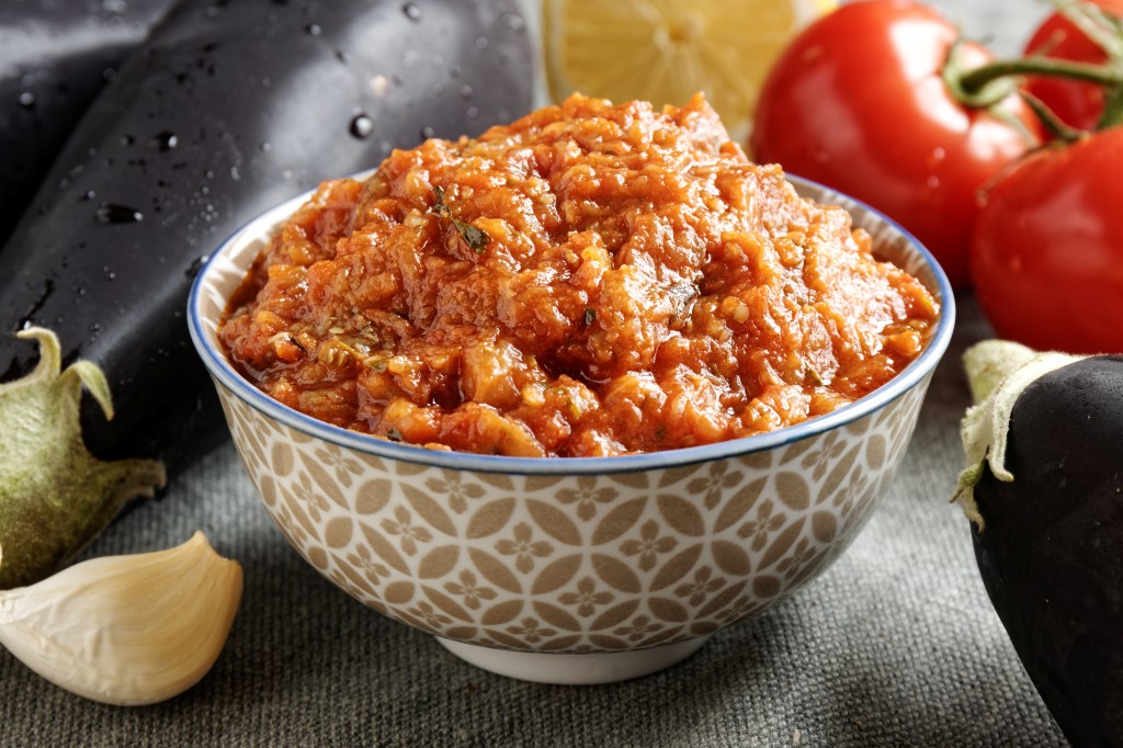 Moroccan Zaalouk – Smoky Eggplant & Tomato&nbsp;Dip