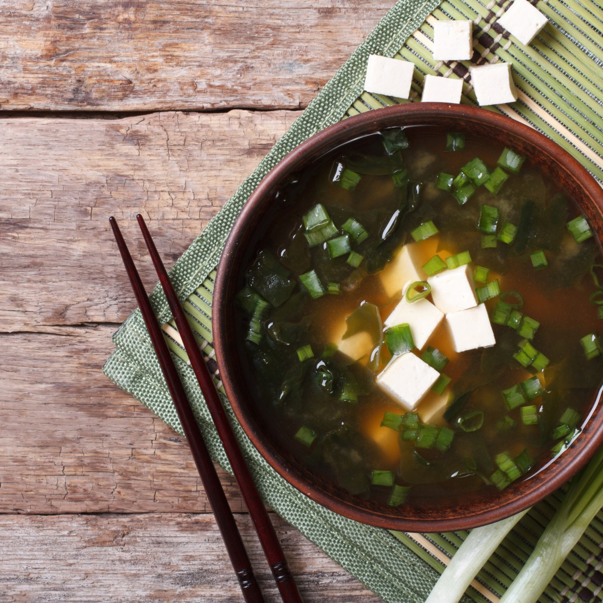 Japanese Miso Soup with Tofu and&nbsp;Seaweed