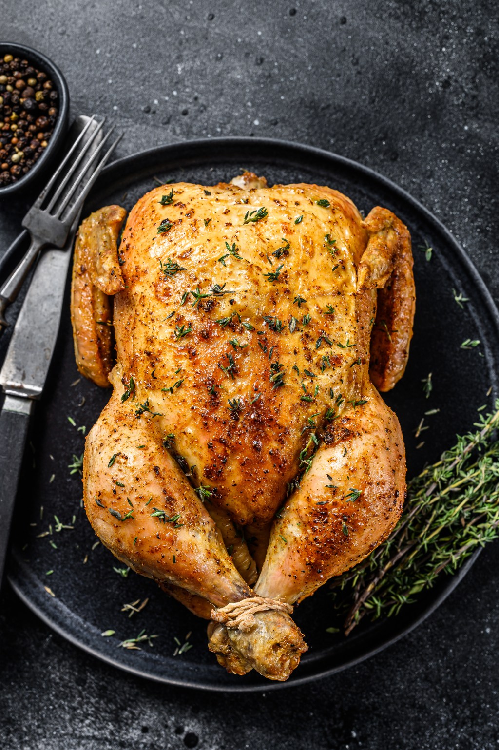Roast Herb-Crusted Chicken with Lemon Thyme Jus