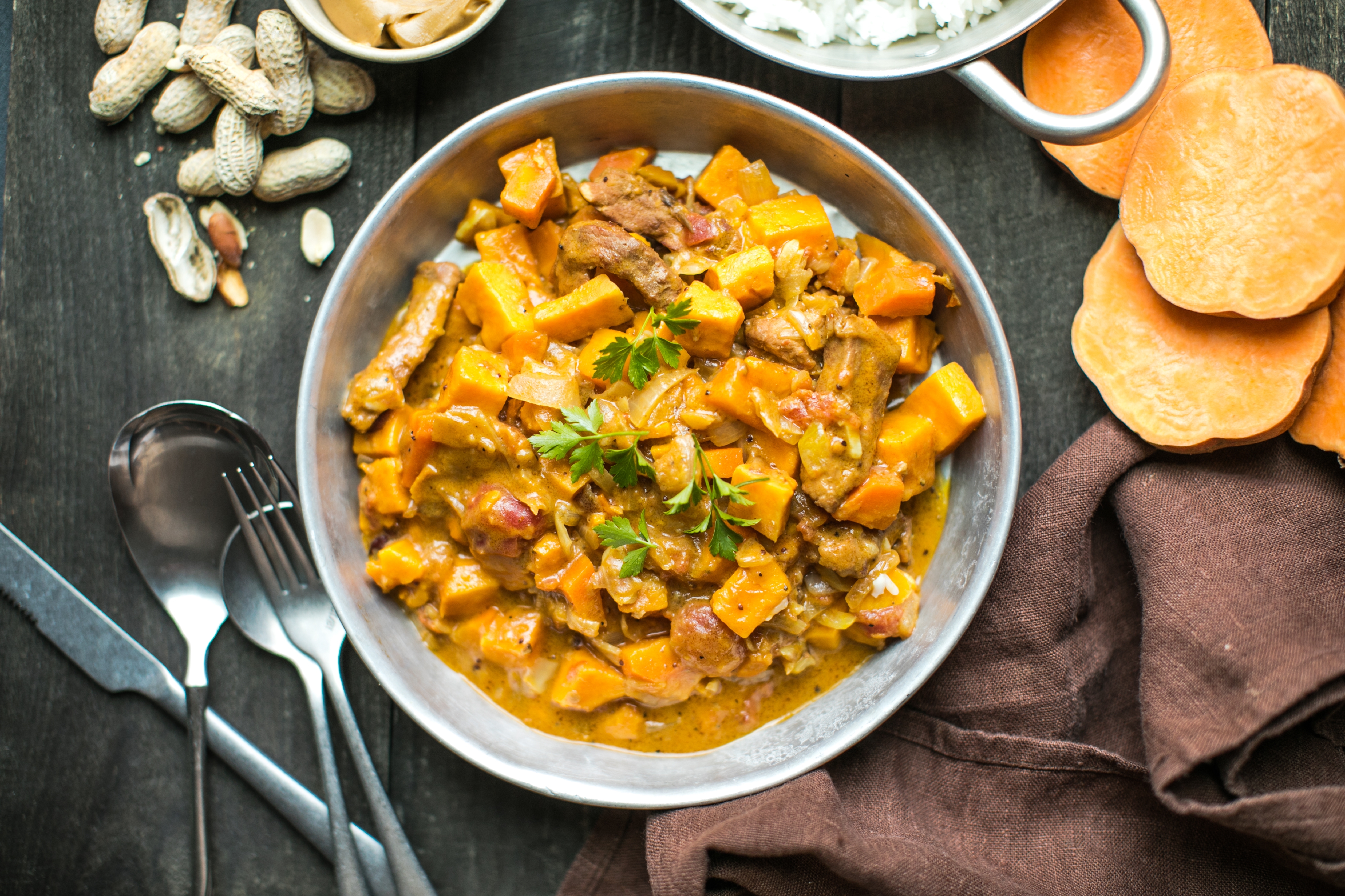 West African Groundnut Stew – Vegan Peanut & Sweet Potato Curry